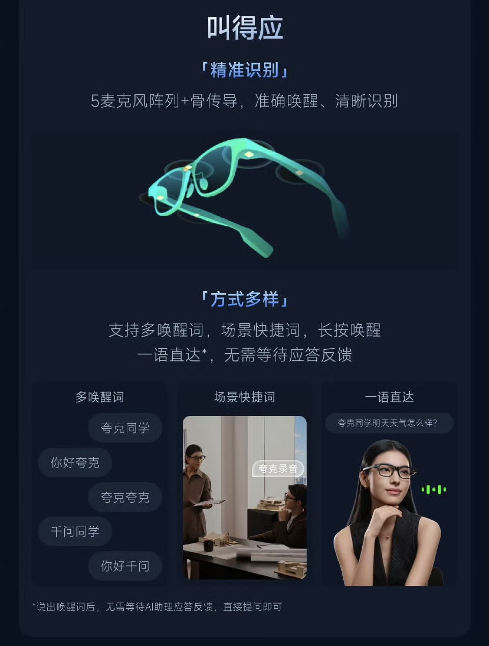 能讲“悄悄话”的智能助理,瑞声科技助力夸克AI眼镜S1开创 语音交互新范式 能讲“悄悄话”的智能助理,瑞声科技助力夸克AI眼镜S1开创 语音交互新范式