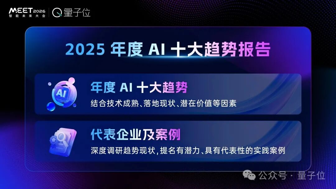 量子位「MEET2026智能未来大会」启动！年度榜单征集中