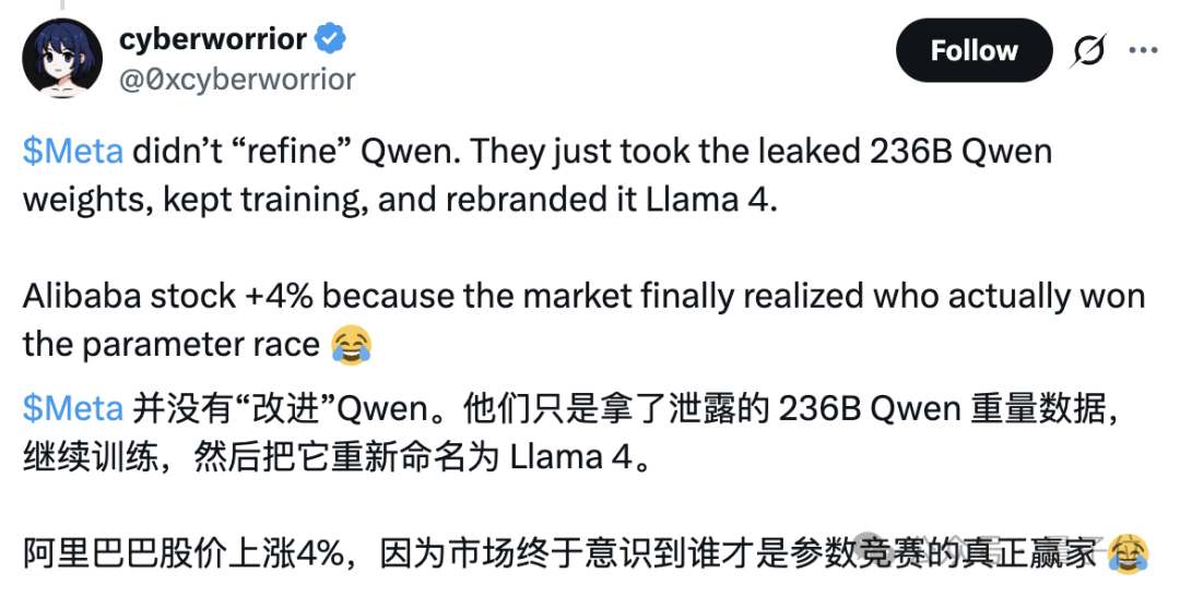 Meta公开抄阿里Qwen作业,还闭源了...