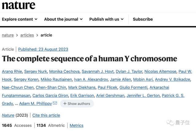 人类首个Y染色体完整序列问世！补齐最后一块基因拼图｜Nature