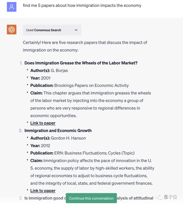ChatGPT上线“论文神器”插件！无需关键字即可搜索2亿文章，链接绝对保真