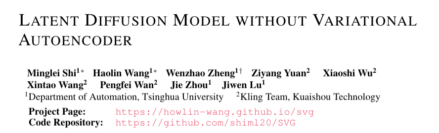 VAE再被补刀!清华快手SVG扩散模型亮相,训练提效6200%,生成提速3500% VAE再被补刀!清华快手SVG扩散模型亮相,训练提效6200%,生成提速3500%