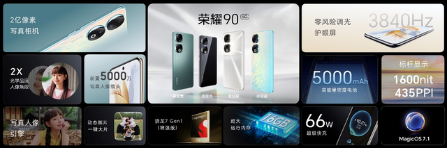 荣耀90系列正式发布，2499起！全系标配2亿像素写真相机