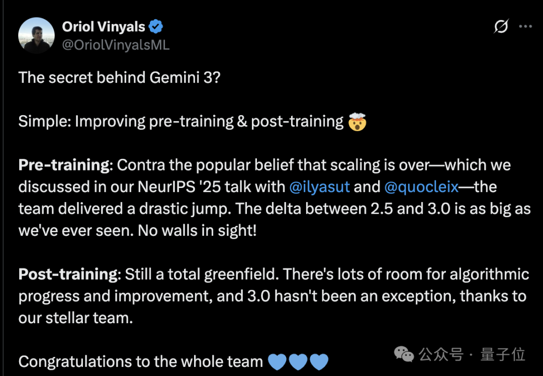 谷歌Gemini 3把GPT-5.1打成计量单位！马斯克奥特曼都服了