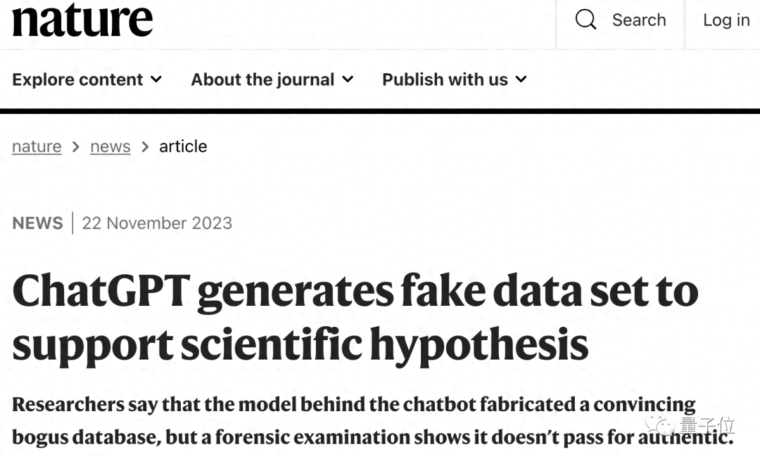 GPT-4成学术造假“神器”，伪造数据又快又合理，Nature请统计学专家“断案”
